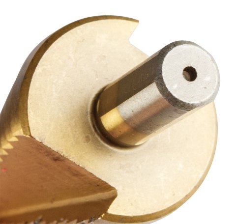 Wiertła stopniowe: 4-12, 4-20, 4-32 mm, TiN, zestaw 3 szt. Wiertła stopniowe: 4-12, 4-20, 4-32 mm, TiN, zestaw 3 szt.