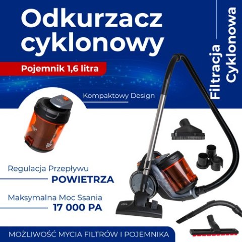 AD 7065 Odkurzacz cyklonowy - bezworkowy - pojemnik 1,6 litra AD 7065 Odkurzacz cyklonowy - bezworkowy - pojemnik 1,6 litra