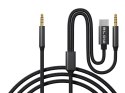 66-167# Przyłącze usb-c - jack 3,5 + jack 3,5 1,2m plecionka