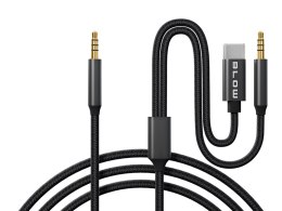 66-167# Przyłącze usb-c - jack 3,5 + jack 3,5 1,2m plecionka