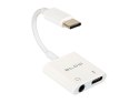 66-169# Adapter usb wtyk usb-c gniazdo usb-c + gniazdo jack 3,5