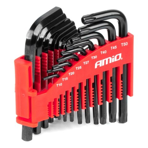 Klucze imbus hex torx crv imbusy zestaw czarne 22 szt. amio-04297 Klucze imbus hex torx crv imbusy zestaw czarne 22 szt. amio-04297