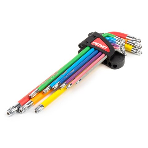 Klucze torx extra długie zestaw imbusy zestaw 9 szt. s2 amio-04301 Klucze torx extra długie zestaw imbusy zestaw 9 szt. s2 amio-04301