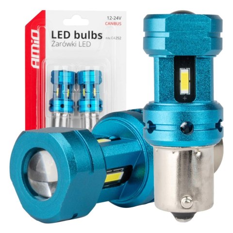 Żarówki led canbus 1156 ba15s p21w r10w r5w 4smd 1860 white 12v 24v amio-04252 Żarówki led canbus 1156 ba15s p21w r10w r5w 4smd 1860 white 12v 24v amio-04252