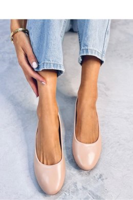 Baleriny ze skórzaną wkładką TOVA BEIGE - Inello Inello
