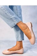 Baleriny ze skórzaną wkładką TOVA BEIGE - Inello Inello