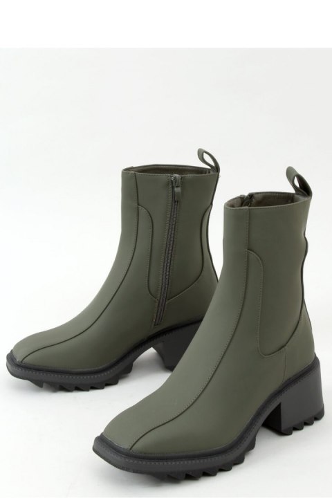 Botki damskie zielone QT33P GREEN - Inello Inello Botki damskie zielone QT33P GREEN - Inello Inello
