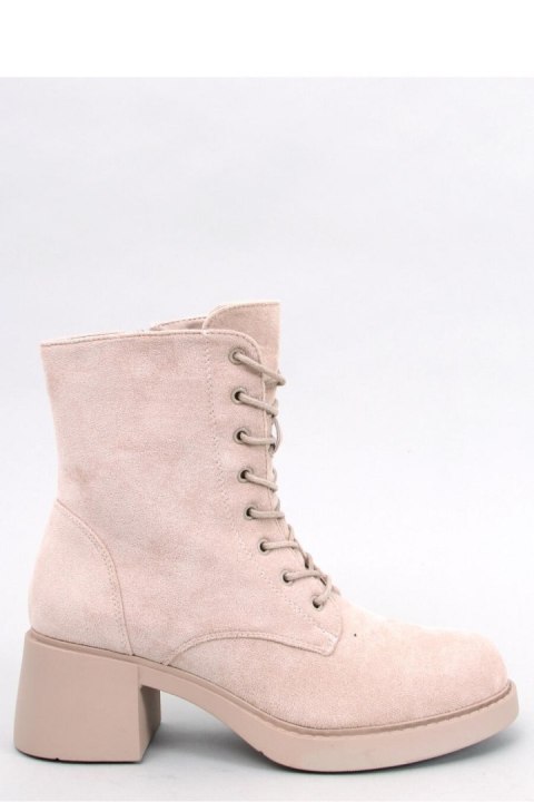 Botki sznurowane na obcasie MAYFIELD BEIGE - Inello Inello Botki sznurowane na obcasie MAYFIELD BEIGE - Inello Inello