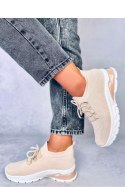 Buty sportowe skarpetkowe CARUSO BEIGE - Inello Inello