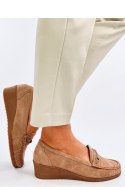 Mokasyny na koturnie INDIAN KHAKI - Inello Inello