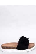 Sandał Klapki z kwiatami RIZZO BLACK - Inello Inello