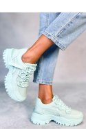 Sneakersy na koturnie BAINS GREEN - Inello Inello
