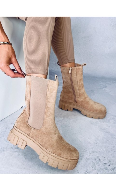 Sztyblety wysokie DOWEL KHAKI - Inello Inello Sztyblety wysokie DOWEL KHAKI - Inello Inello