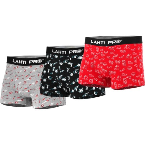 Bokserki męskie z druk. motywem mix, 3 pary, "3xl", lahti