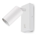 Kinkiet / lampa ścienna Maclean, punktowa, okrągła, GU10, z włącznikiem 55x100mm, kolor biały, MCE369 W