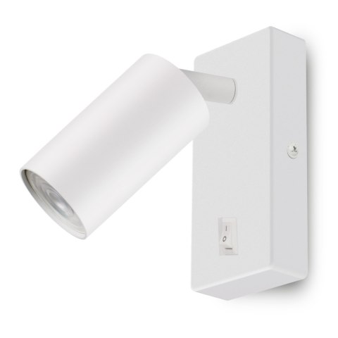 Kinkiet / lampa ścienna Maclean, punktowa, okrągła, GU10, z włącznikiem 55x100mm, kolor biały, MCE369 W Kinkiet / lampa ścienna Maclean, punktowa, okrągła, GU10, z włącznikiem 55x100mm, kolor biały, MCE369 W