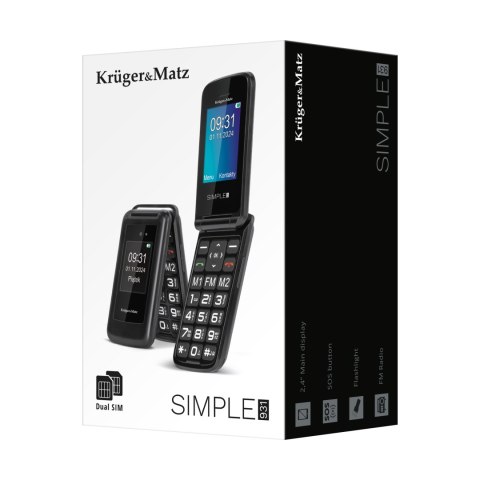 Telefon GSM dla seniora Kruger&Matz Simple 931 4G Telefon GSM dla seniora Kruger&Matz Simple 931 4G
