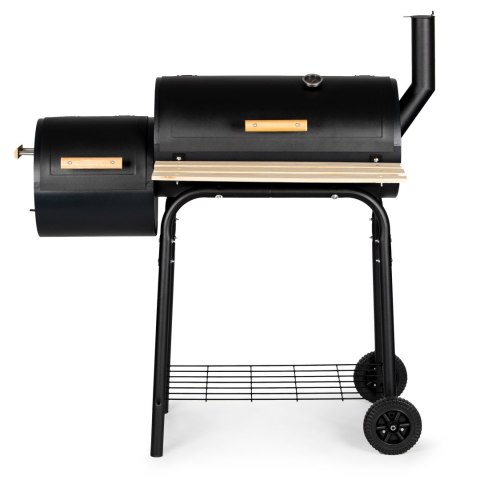 Duży grill ogrodowy wędzarnia 2w1 z termometrem komin półka koła MultiGarden Duży grill ogrodowy wędzarnia 2w1 z termometrem komin półka koła MultiGarden