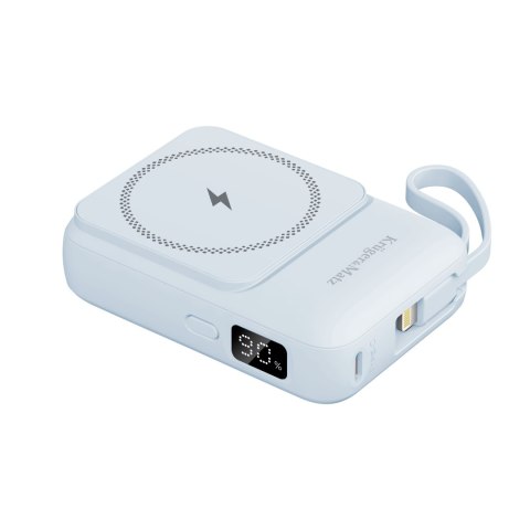 POWER BANK indukcyjny Kruger&Matz 10000 mAh Mag Safe z kablem niebieski