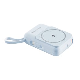 POWER BANK indukcyjny Kruger&Matz 10000 mAh Mag Safe z kablem niebieski