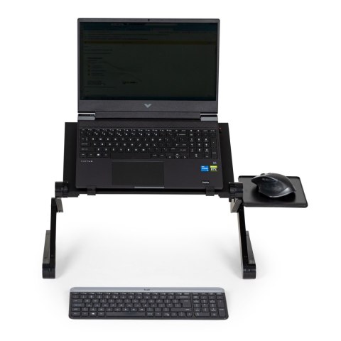 Podstawka stolik stojak pod laptop aluminiowy składany z regulacją 2 blaty Podstawka stolik stojak pod laptop aluminiowy składany z regulacją 2 blaty