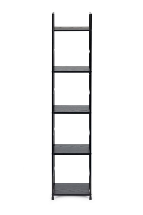 Regał drewniany nowoczesny metalowa rama LOFT 5 półek czarny ModernHome Regał drewniany nowoczesny metalowa rama LOFT 5 półek czarny ModernHome