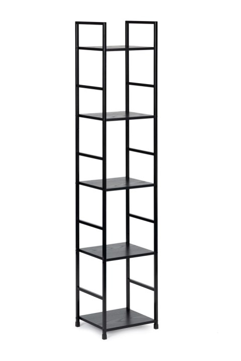 Regał drewniany nowoczesny metalowa rama LOFT 5 półek czarny ModernHome Regał drewniany nowoczesny metalowa rama LOFT 5 półek czarny ModernHome
