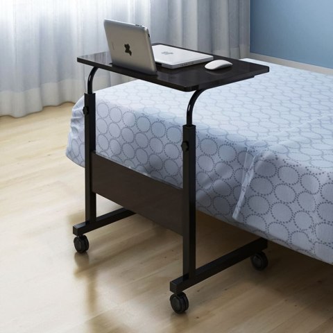 Stolik pod laptopa z kółkami biurko dostawiane do fotela kanapy czarny ModernHome Stolik pod laptopa z kółkami biurko dostawiane do fotela kanapy czarny ModernHome