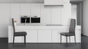 Zestaw krzeseł do jadalni salonu z ekoskóry 4 szt. wysokie oparcie - szare ModernHome