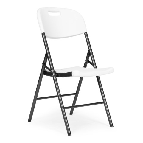 Komplet 2 krzeseł składanych zestaw cateringowy metal HDPE białe ModernHome Komplet 2 krzeseł składanych zestaw cateringowy metal HDPE białe ModernHome