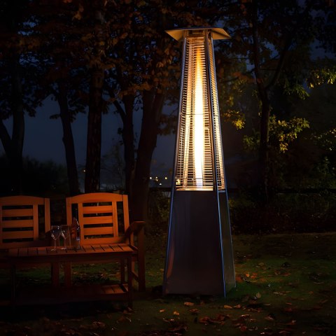 Ogrzewacz parasol gazowy grzejnik 13 kW szklany na ogród patio reduktor wąż pokrowiec MultiGarden Ogrzewacz parasol gazowy grzejnik 13 kW szklany na ogród patio reduktor wąż pokrowiec MultiGarden