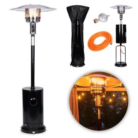 Ogrzewacz parasol gazowy grzejnik 13 kW szklany na ogród patio reduktor wąż pokrowiec MultiGarden Ogrzewacz parasol gazowy grzejnik 13 kW szklany na ogród patio reduktor wąż pokrowiec MultiGarden
