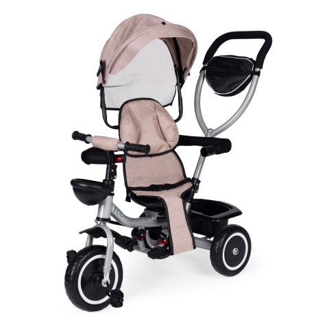 Trójkołowy rowerek spacerówka 2w1 obracane siedzisko składany daszek - beżowy ECOTOYS Trójkołowy rowerek spacerówka 2w1 obracane siedzisko składany daszek - beżowy ECOTOYS