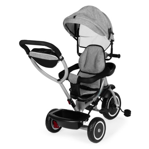 Trójkołowy rowerek spacerówka 2w1 obracane siedzisko składany daszek - szary ECOTOYS Trójkołowy rowerek spacerówka 2w1 obracane siedzisko składany daszek - szary ECOTOYS