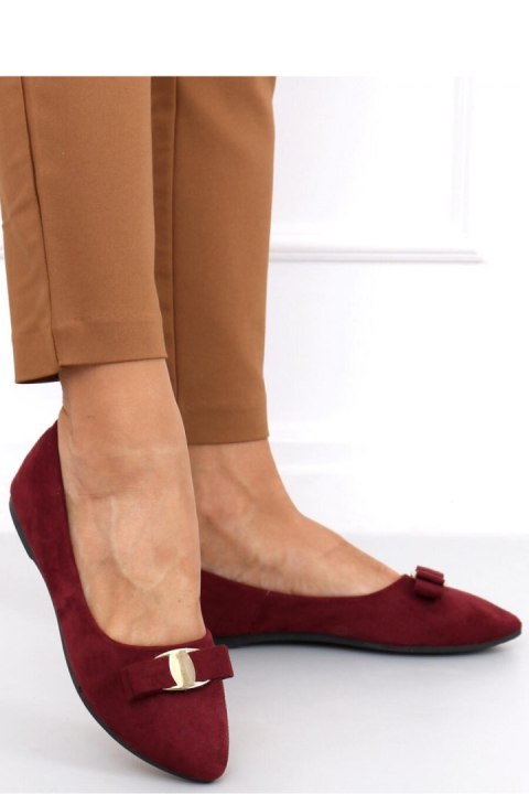 Baleriny damskie JANYA WINE RED - Inello Inello Baleriny damskie JANYA WINE RED - Inello Inello