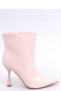 Botki lakierowane na szpilce SYLVIA BEIGE - Inello Inello
