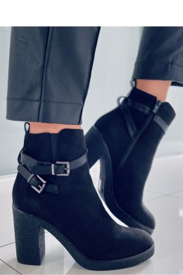 Botki na obcasie KENDALL BLACK - Inello Inello