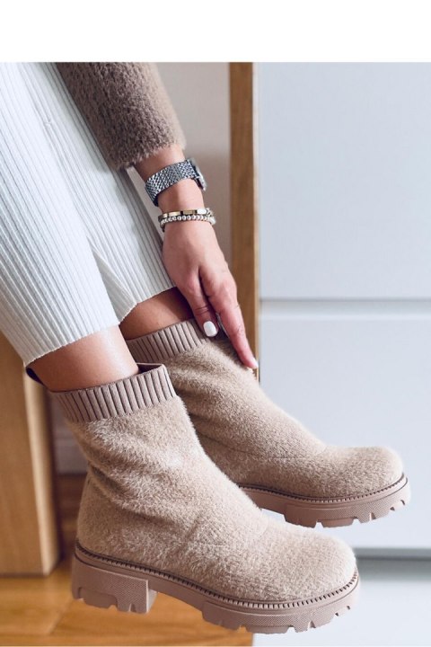Botki skarpetkowe ROANNA KHAKI - Inello Inello Botki skarpetkowe ROANNA KHAKI - Inello Inello