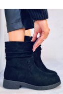 Botki z marszczoną cholewką BRACY BLACK - Inello Inello