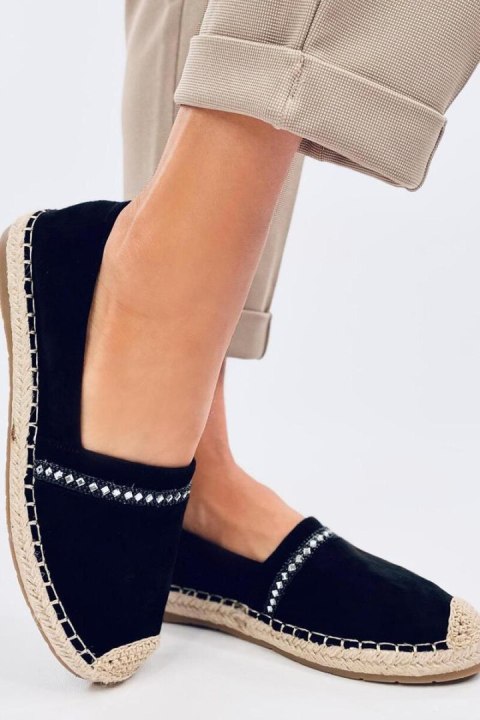 Espadryle damskie ETANCE BLACK - Inello Inello Espadryle damskie ETANCE BLACK - Inello Inello