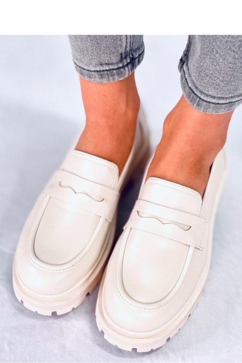 Mokasyny na platformie DENCH BEIGE - Inello Inello Mokasyny na platformie DENCH BEIGE - Inello Inello