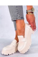 Mokasyny na platformie DENCH BEIGE - Inello Inello