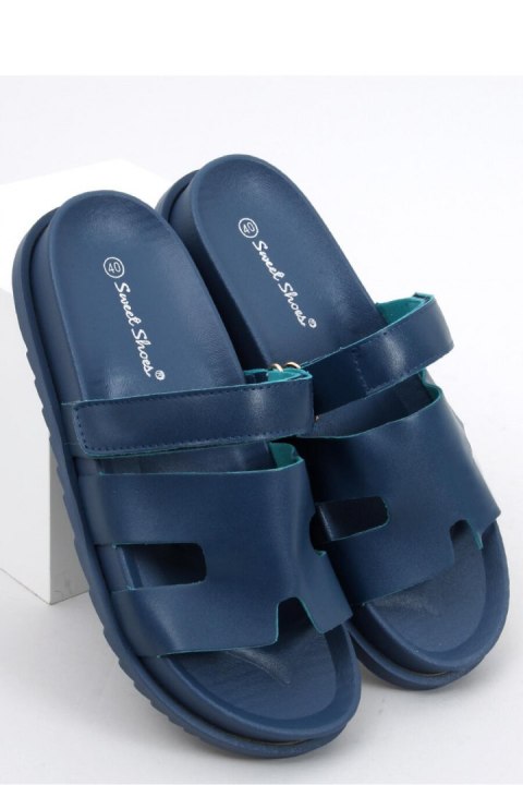Sandał Klapki damskie TAWNY BLUE - Inello Inello Sandał Klapki damskie TAWNY BLUE - Inello Inello