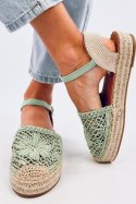 Sandałki ażurowe espadryle PREMAT GREEN - Inello Inello