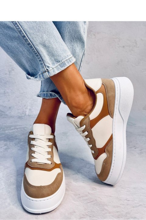 Sneakersy damskie pandy BREWER KHAKI - Inello Inello Sneakersy damskie pandy BREWER KHAKI - Inello Inello