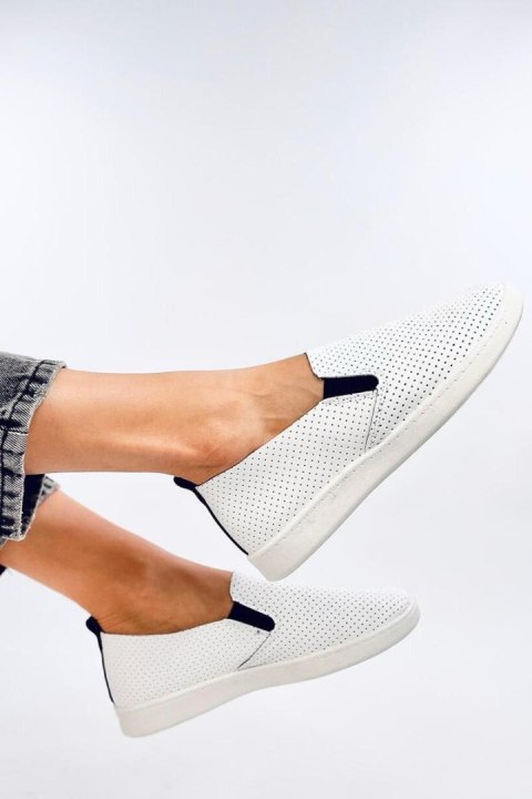 Tenisówki slip-on JOUSSE WHITE/BLACK - Inello Inello Tenisówki slip-on JOUSSE WHITE/BLACK - Inello Inello