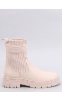 Botki z elastyczną cholewką DEMUS BEIGE - Inello Inello