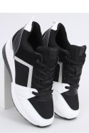 Sneakersy na koturnie pandy DIEGO BLACK/WHITE - Inello Inello