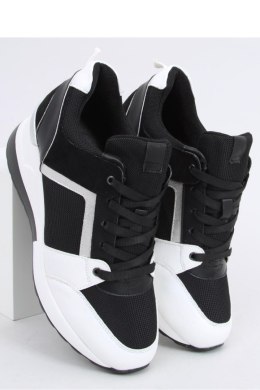 Sneakersy na koturnie pandy DIEGO BLACK/WHITE - Inello Inello