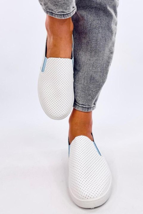 Tenisówki slip-on JOUSSE WHITE/BLUE - Inello Inello Tenisówki slip-on JOUSSE WHITE/BLUE - Inello Inello